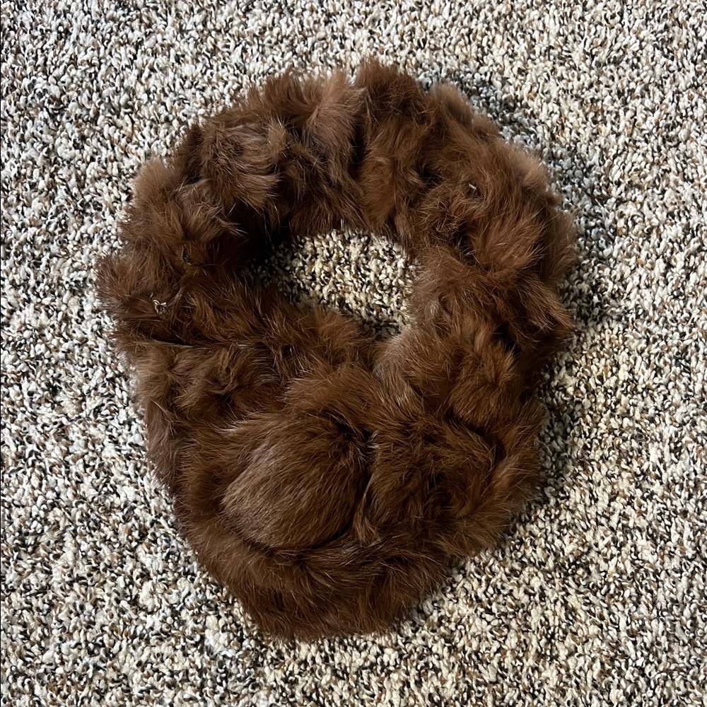 Brown Authentic Fur Collar or Neck Warmer